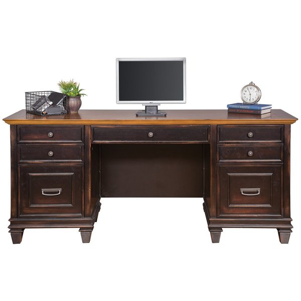 Officesource Refined Collection Kneespace Credenza IMHF689BK